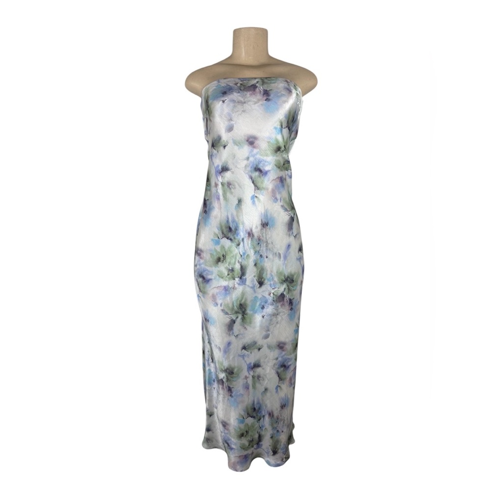 NWT BEC + BRIDGE Strapless Watercolor Moondance Maxi Dress Size 8 - Picture 5 of 8
